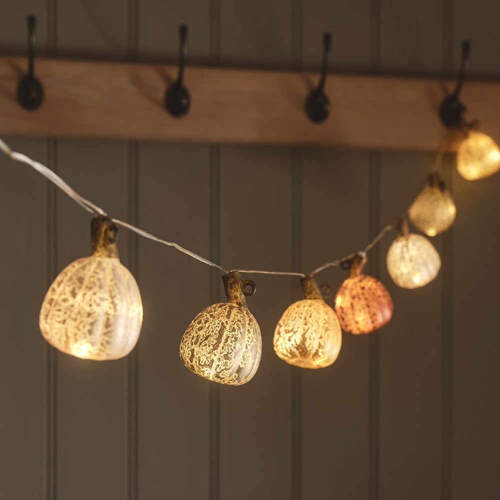 Guirlande Lumineuse à 8 Citrouilles en Verre