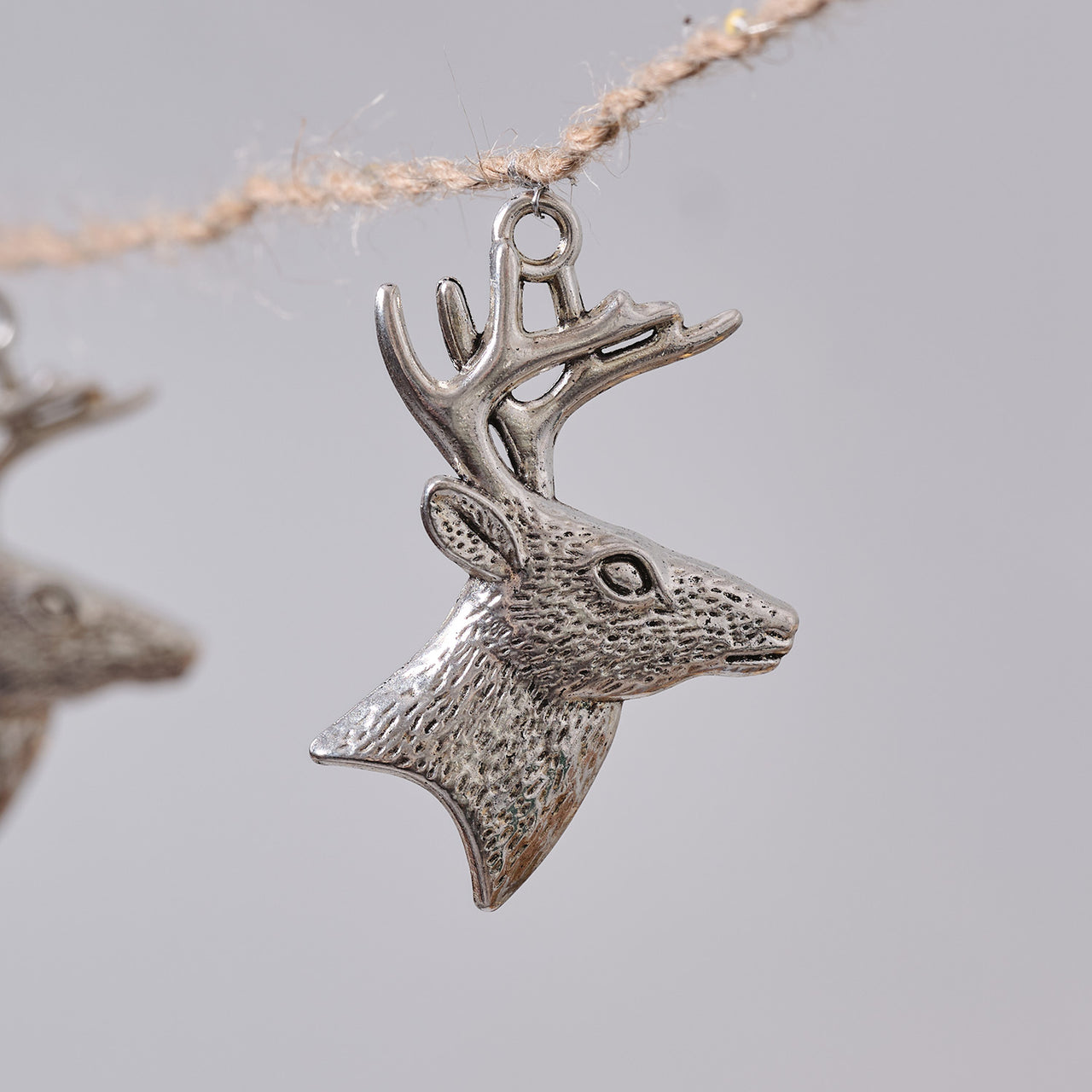 Guirlande Lumineuse Micro-LED Têtes De Cerf Argentées