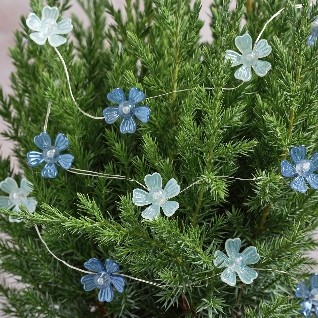 Guirlande Lumineuse Micro LED Fleurs Bleu Nuancé