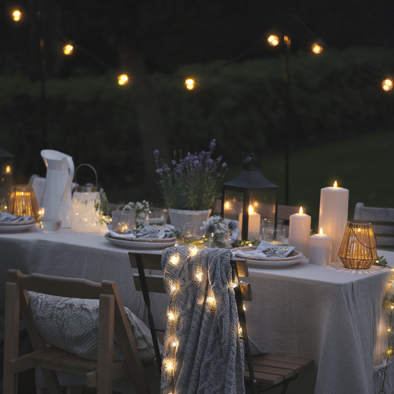 Guirlande Lumineuse Micro LED Fleurs Bleu Nuancé