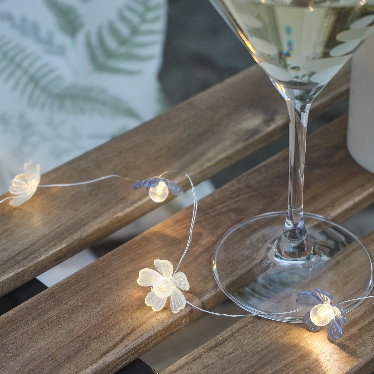 Guirlande Lumineuse Micro LED Fleurs Bleu Nuancé