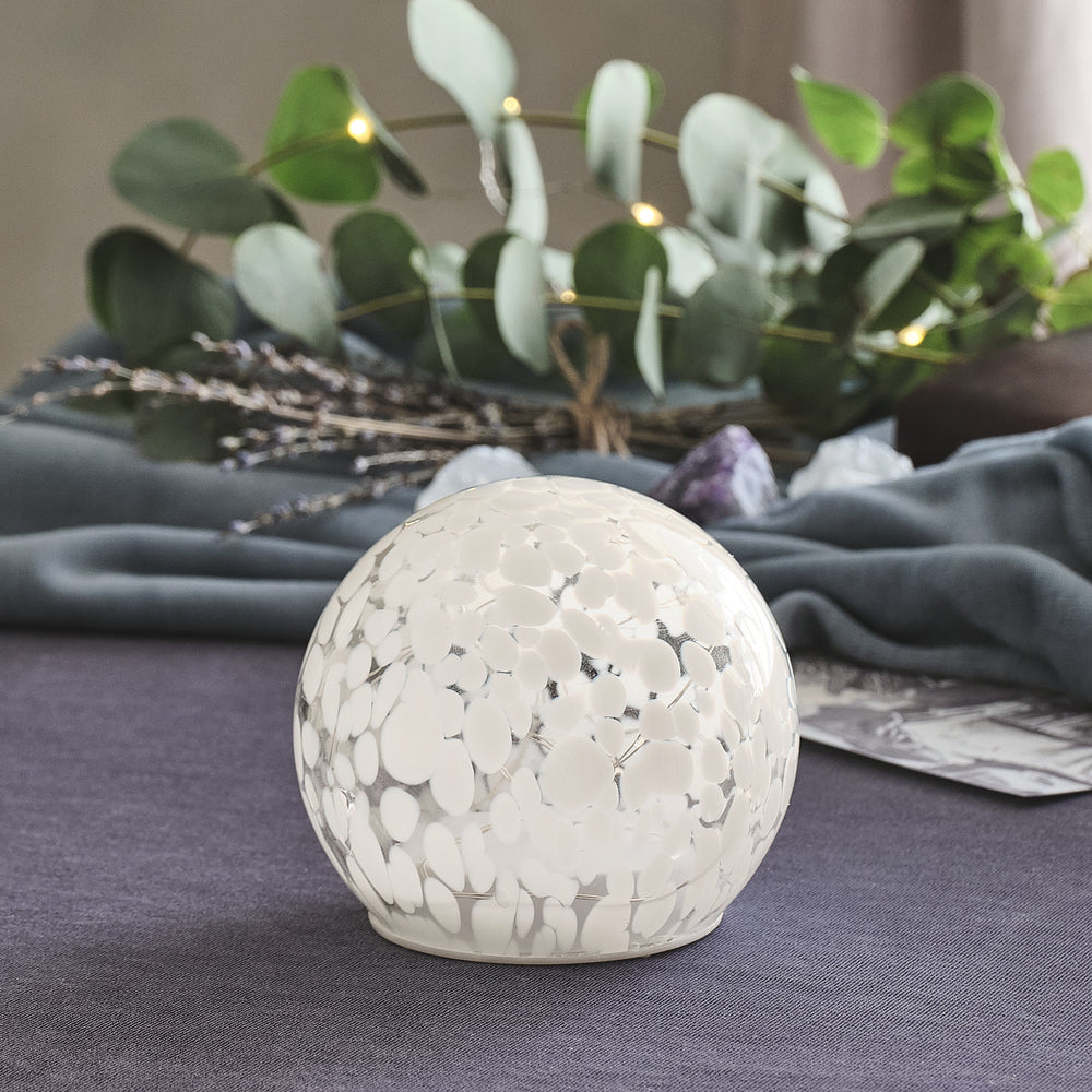 Globe en Verre Confetti Lumineux à LED Blanc Chaud - Standard
