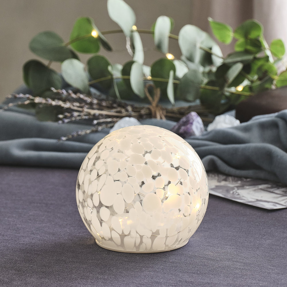 Globe en Verre Confetti Lumineux à LED Blanc Chaud - Standard