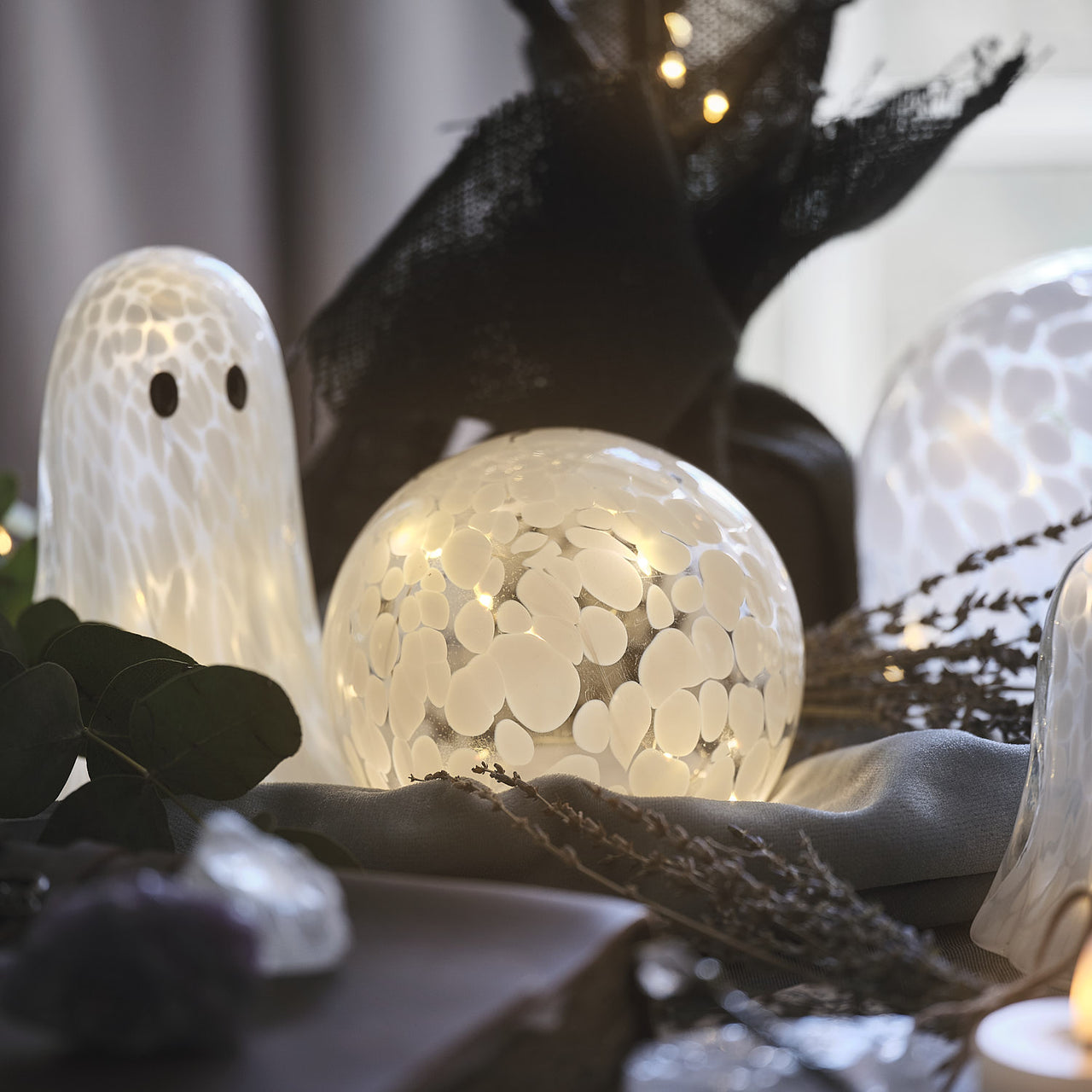 Globe en Verre Confetti Lumineux à LED Blanc Chaud - Standard