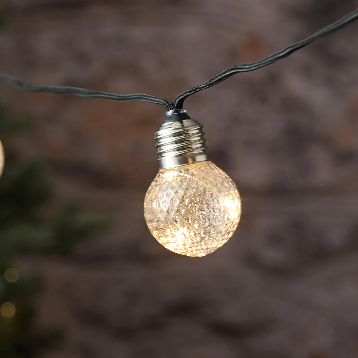 Guirlande Guinguette Micro LED d’Extérieur à 10 Globes Facettés