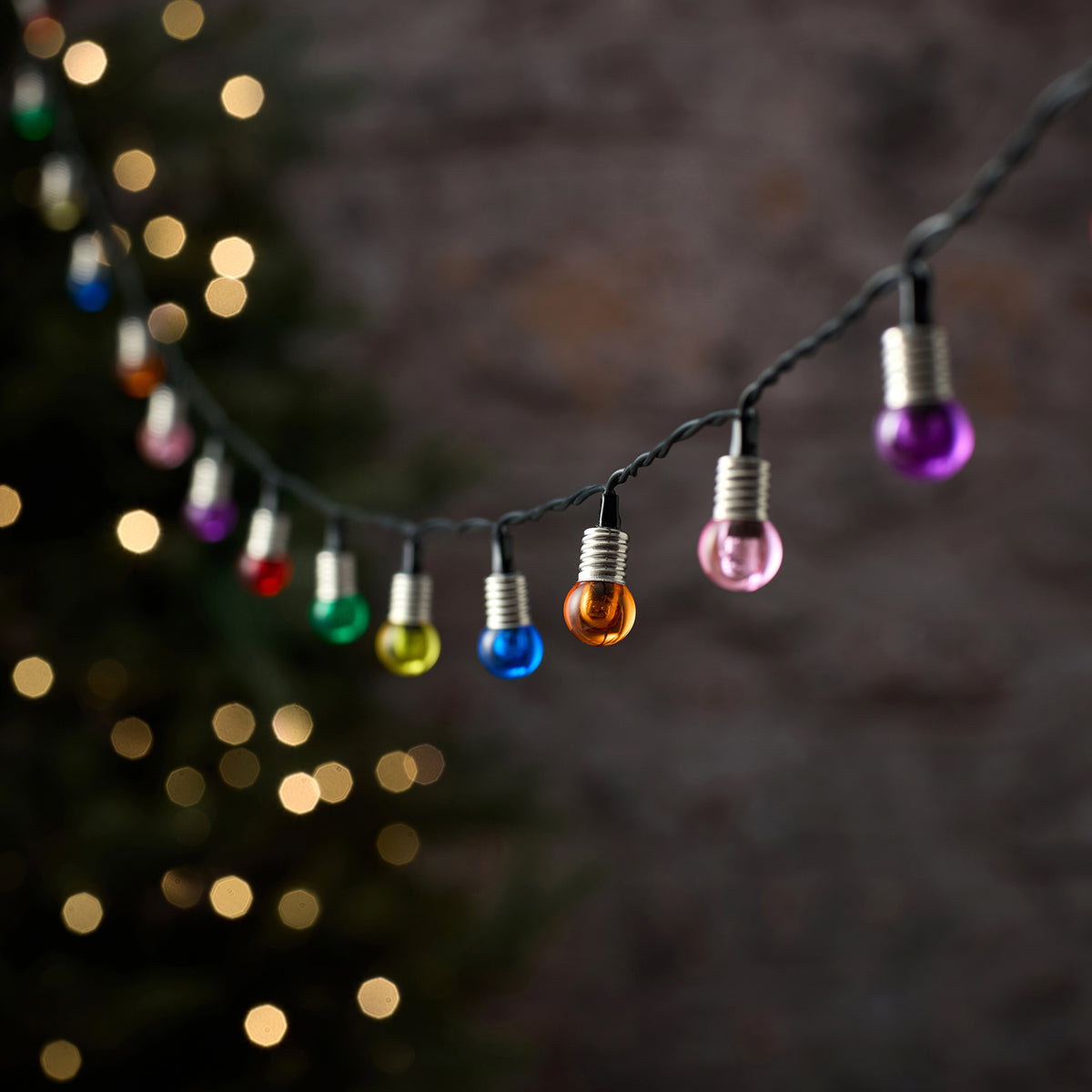 Guirlande Lumineuse d’Extérieur à 50 Mini Globes Multicolores