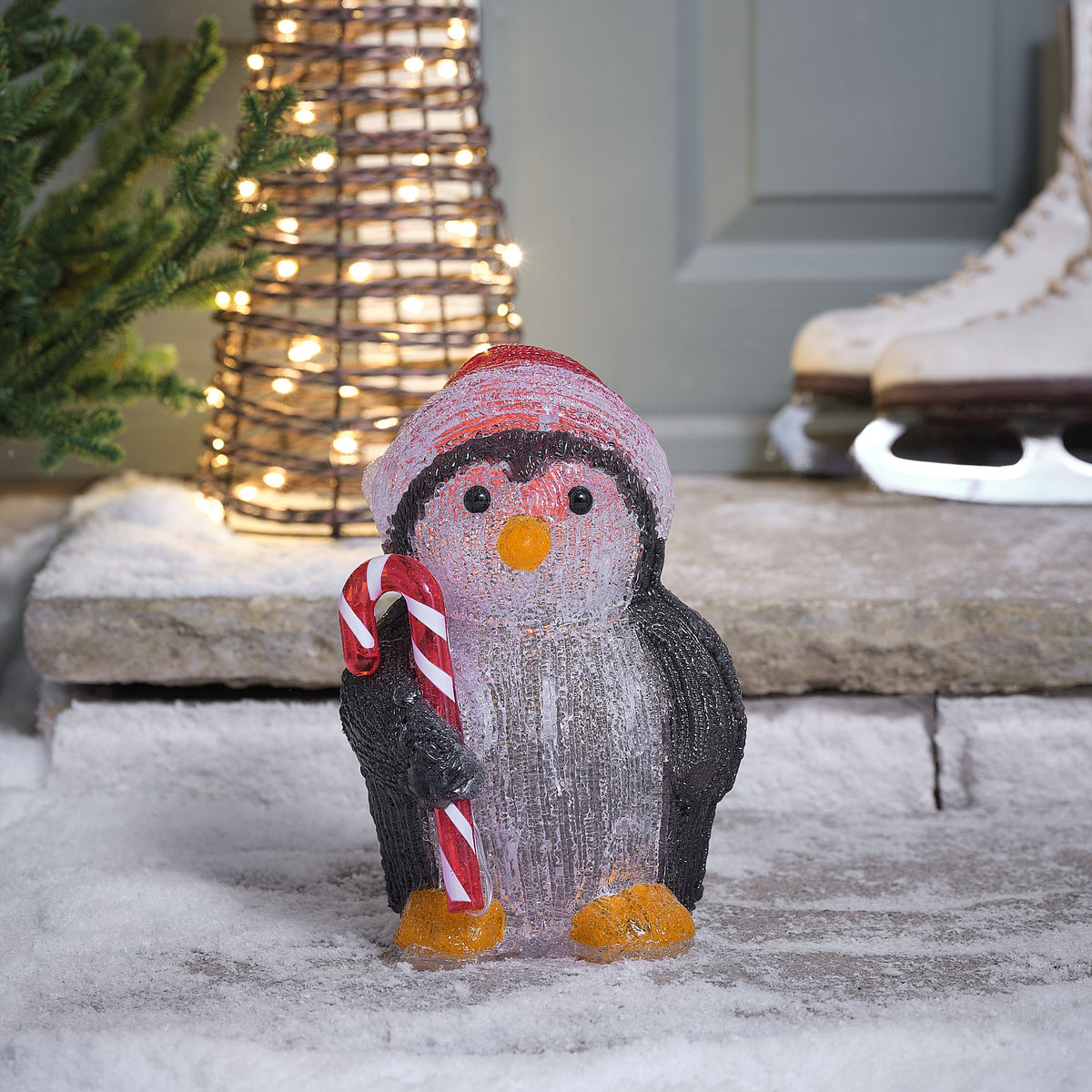 Pingouin Lumineux Pablo de 24 cm en Acrylique