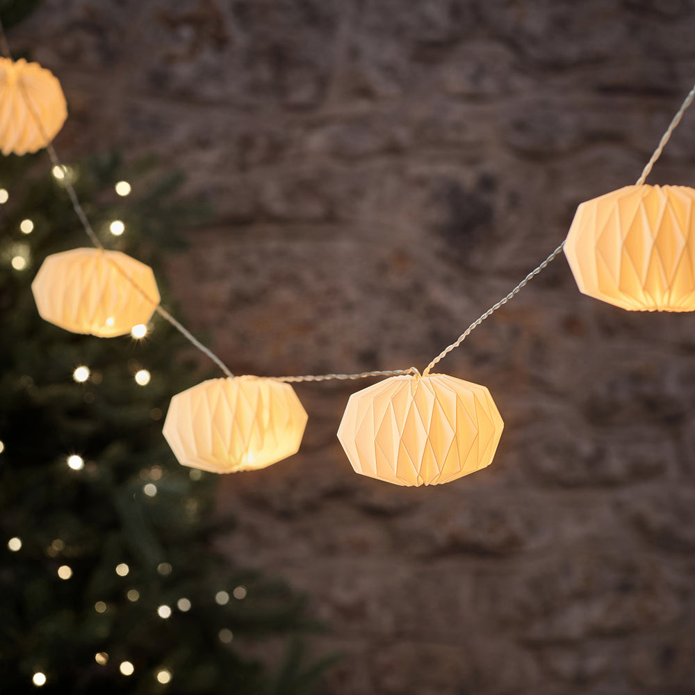 Guirlande Lumineuse d’Extérieur à 10 Lanternes en Papier