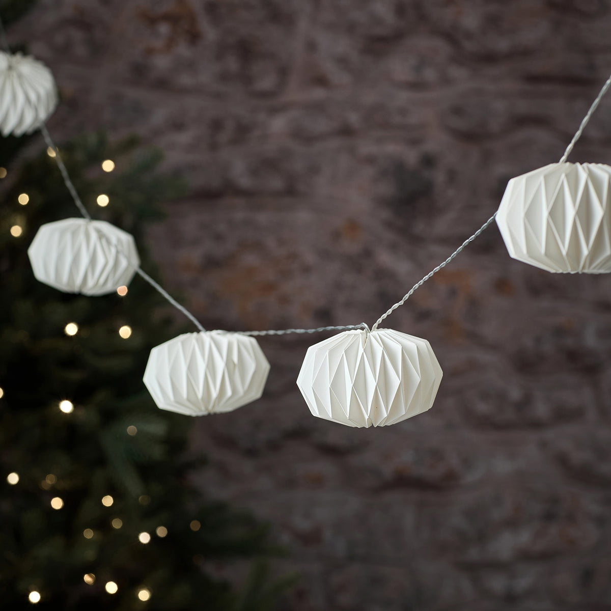 Guirlande Lumineuse d’Extérieur à 10 Lanternes en Papier