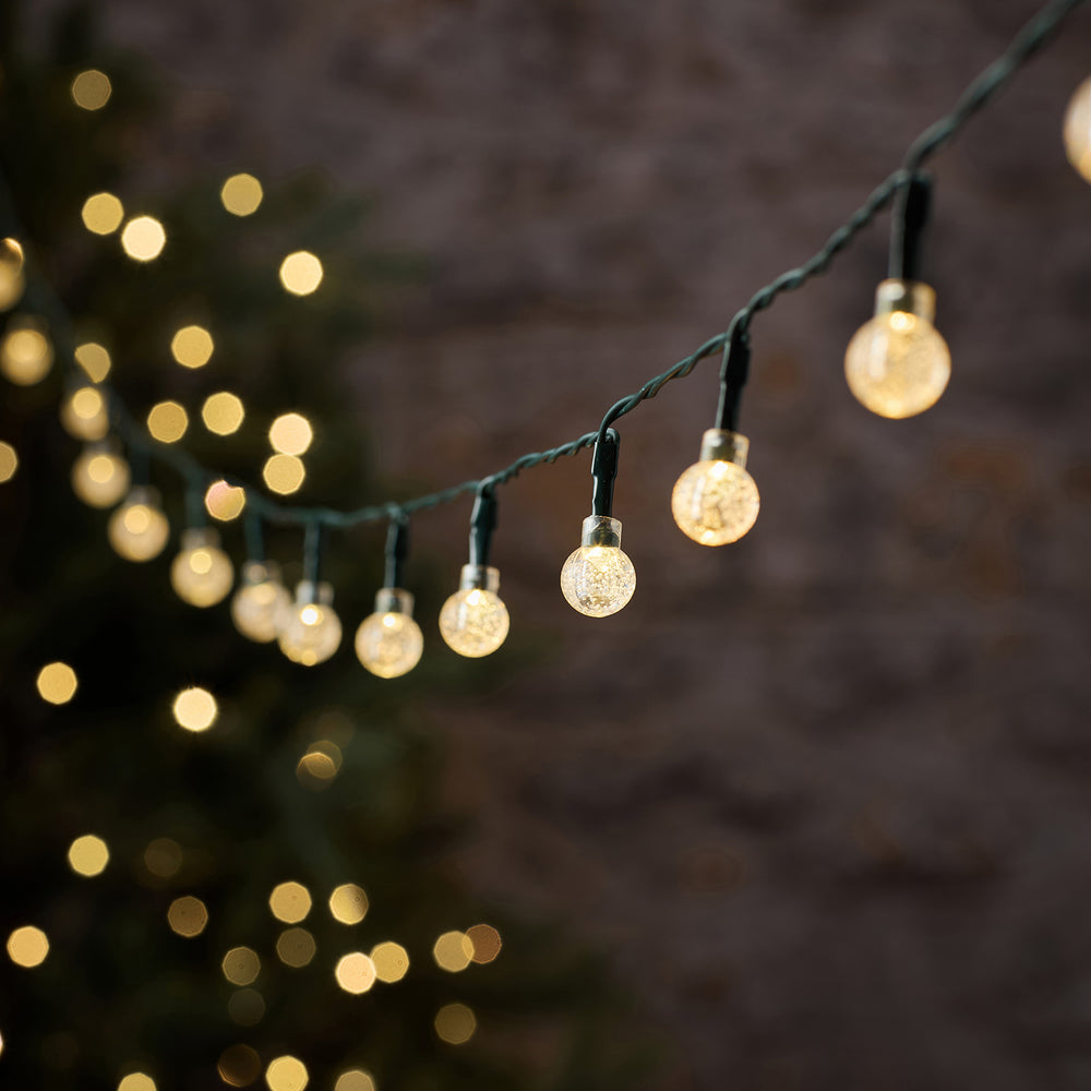 Guirlande Lumineuse d’Extérieur à 50 Baies Bulles Bicolores sur Câble Vert