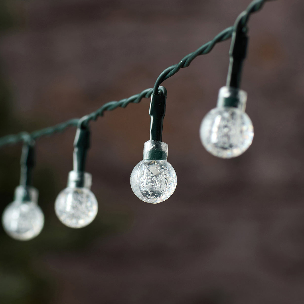 Guirlande Lumineuse d’Extérieur à 50 Baies Bulles Bicolores sur Câble Vert