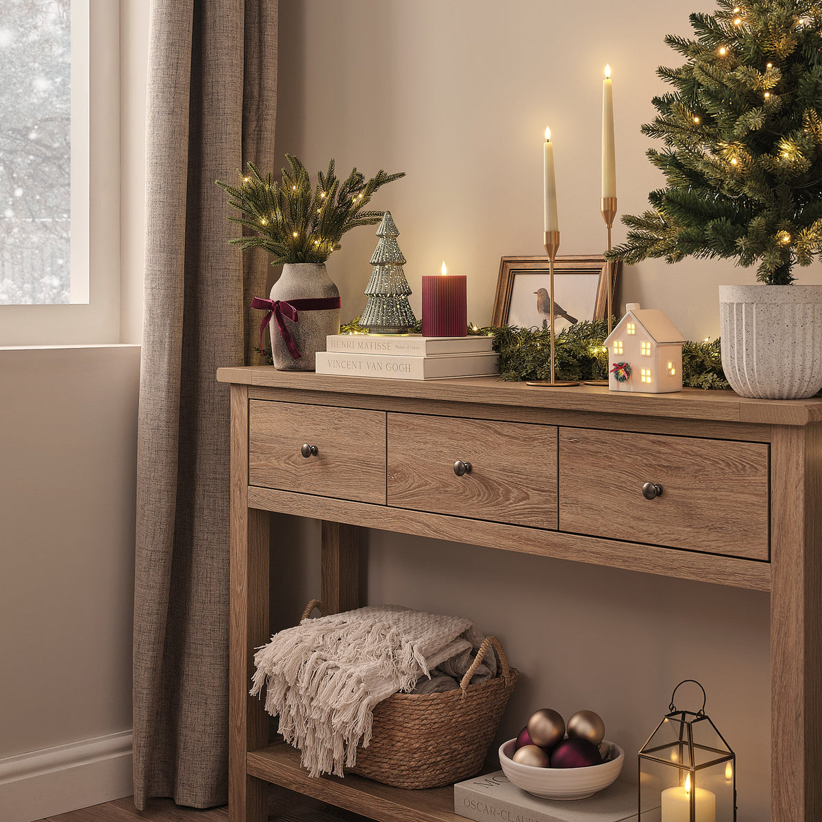 Sapin de Noël Lumineux en Verre Finition Mercure