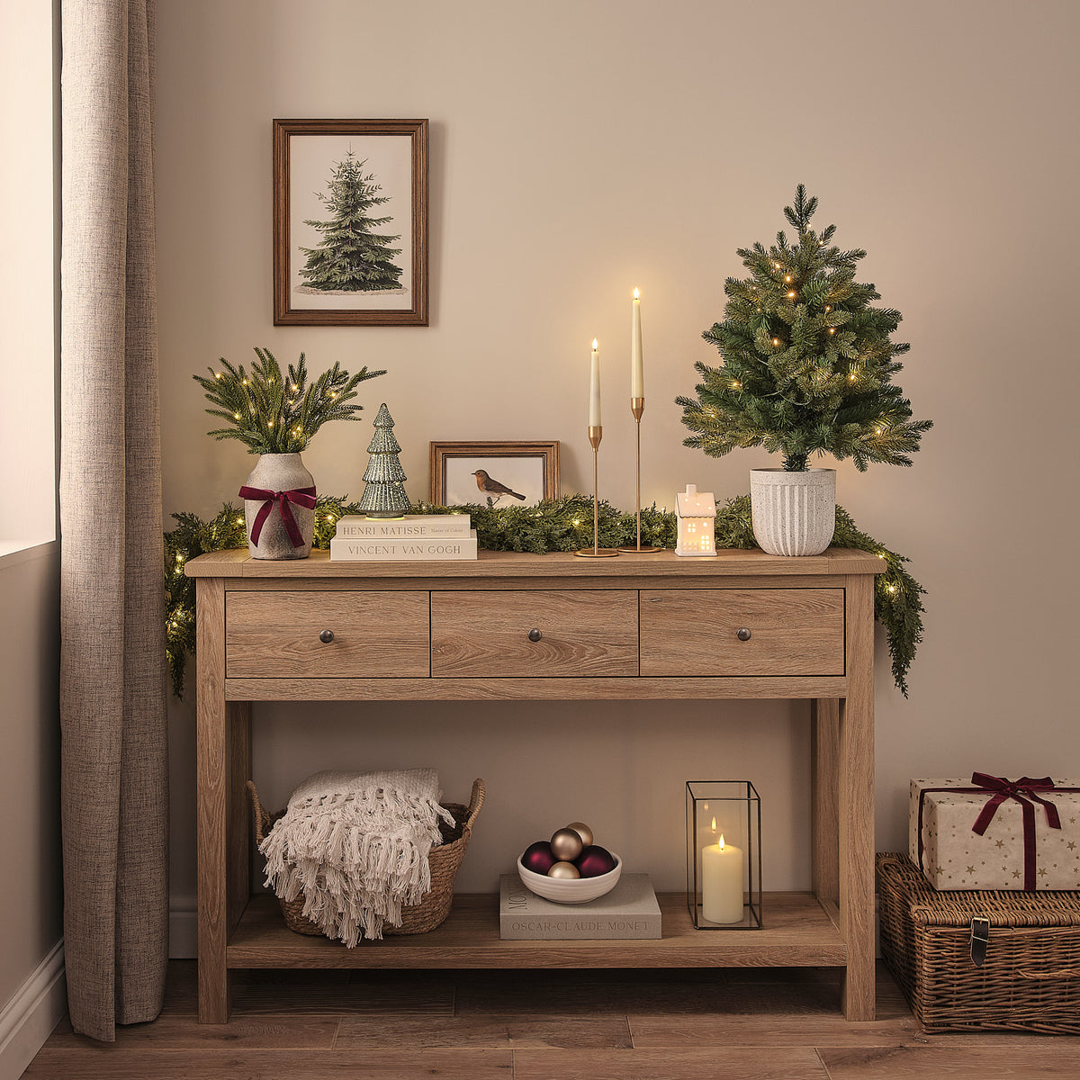 Sapin de Noël Lumineux en Verre Finition Mercure