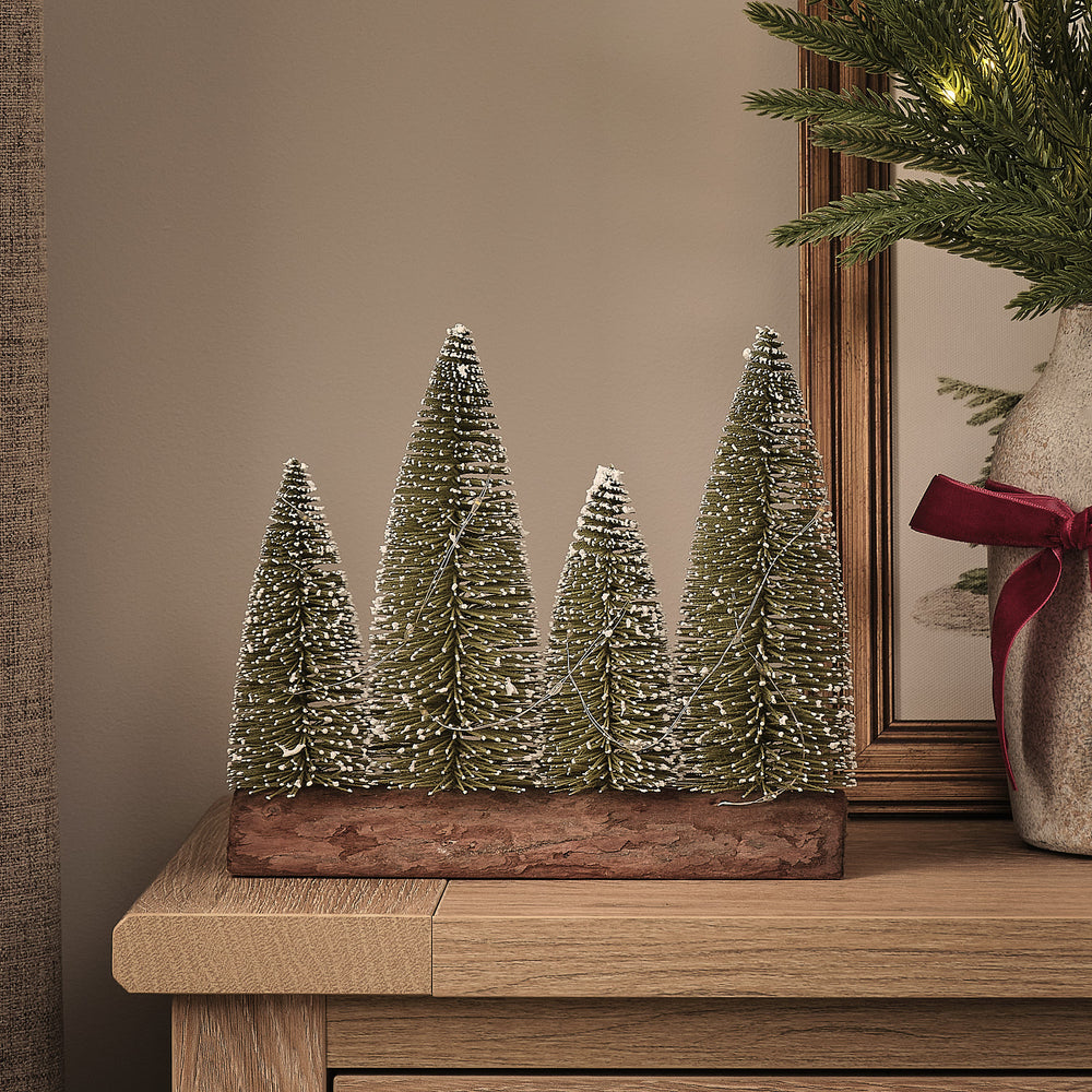 Mini Sapins de Noël Lumineux de Table à Micro LED