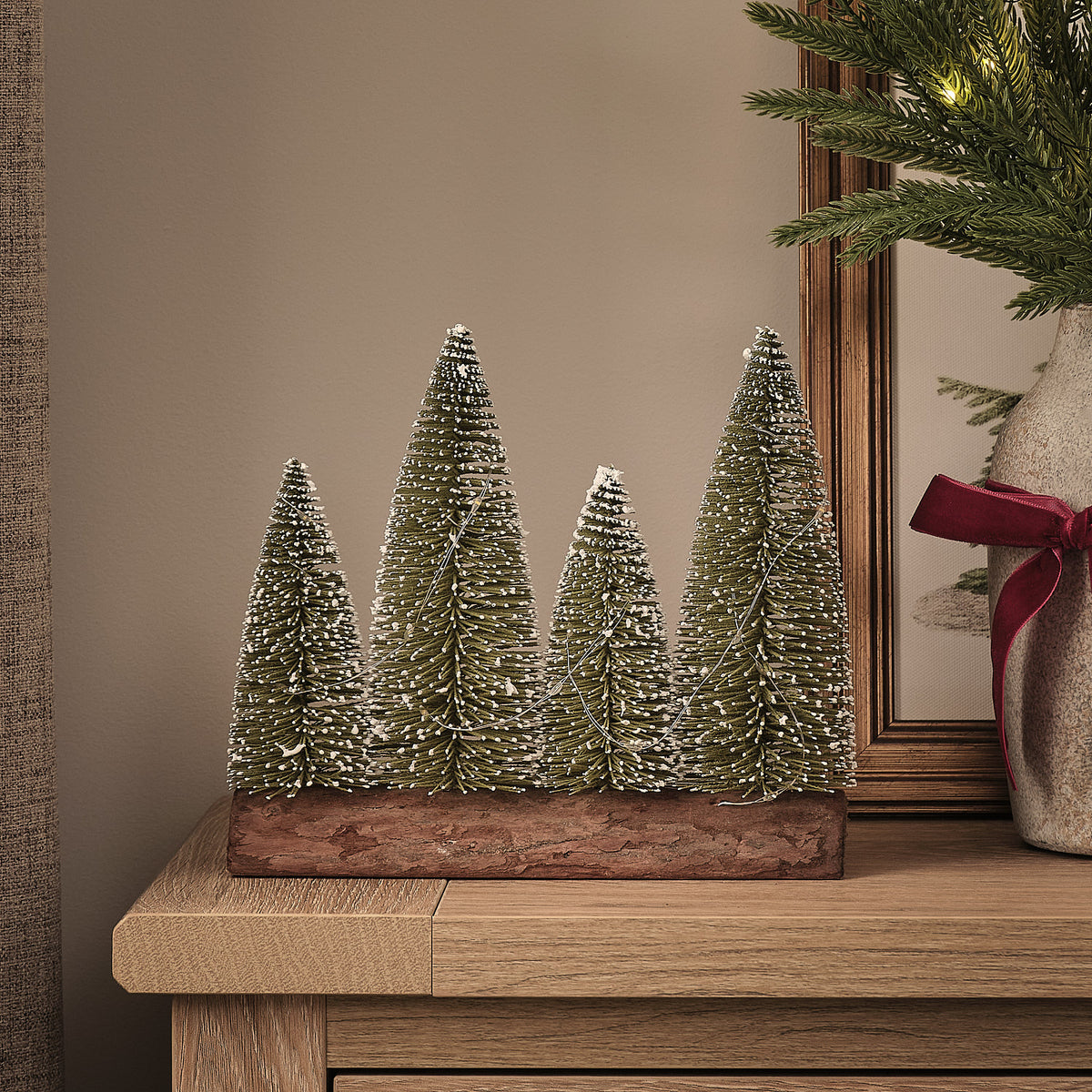 Mini Sapins de Noël Lumineux de Table à Micro LED