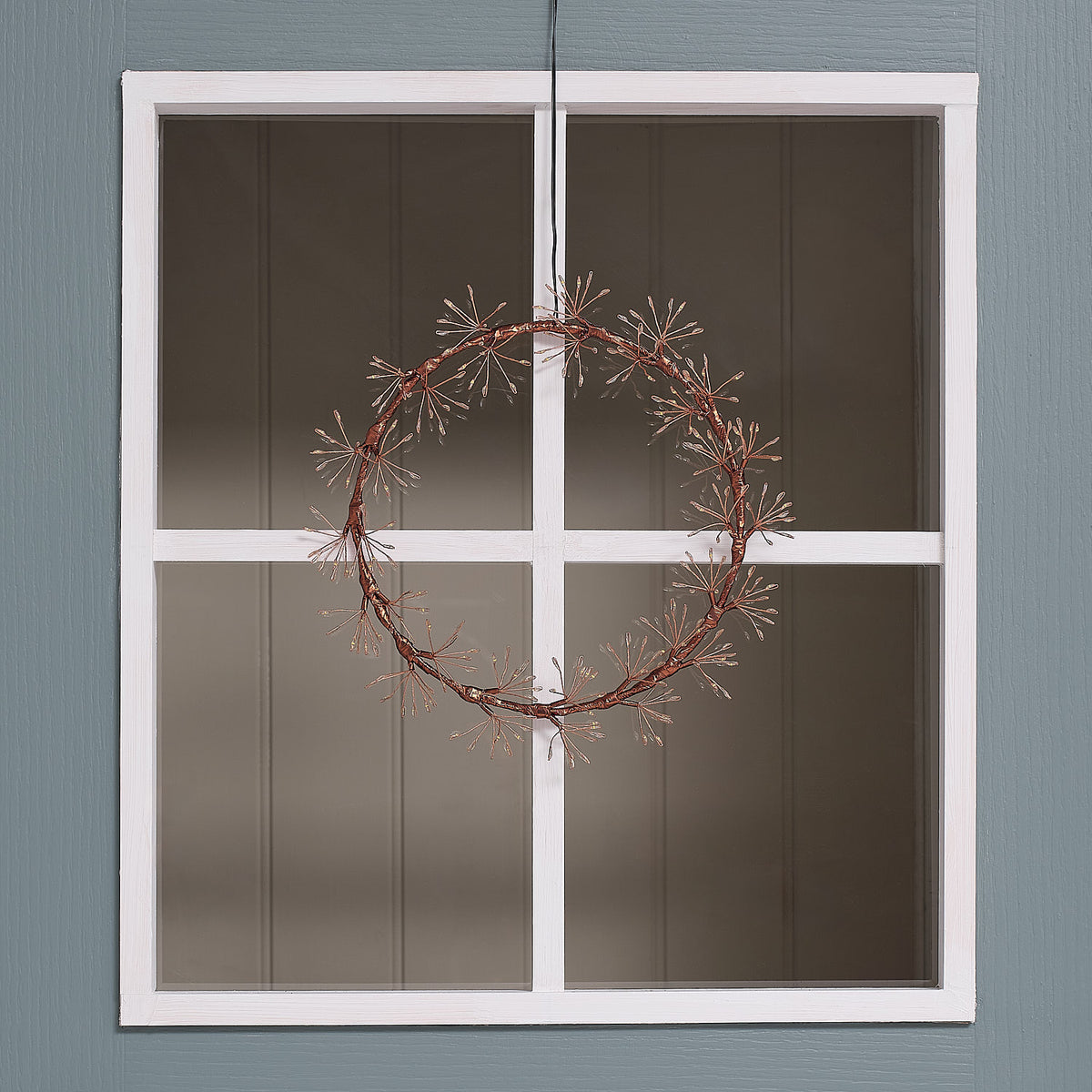 Couronne Lumineuse d’Extérieur Étoile Filante Dorée de 25 cm