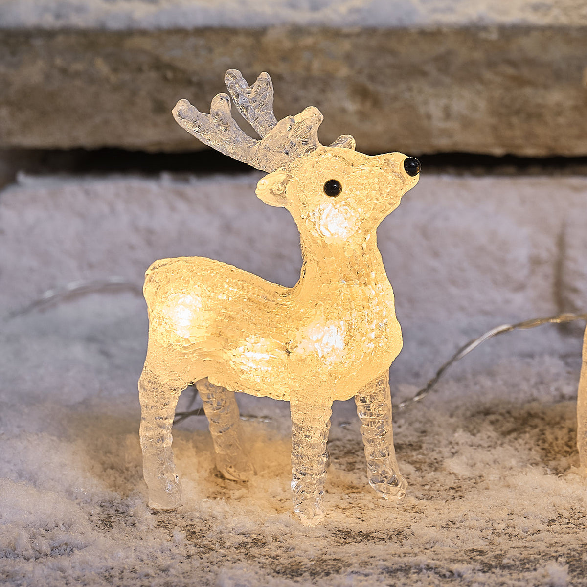 Lot de 3 Rennes Lumineux de Noël d’Extérieur en Acrylique