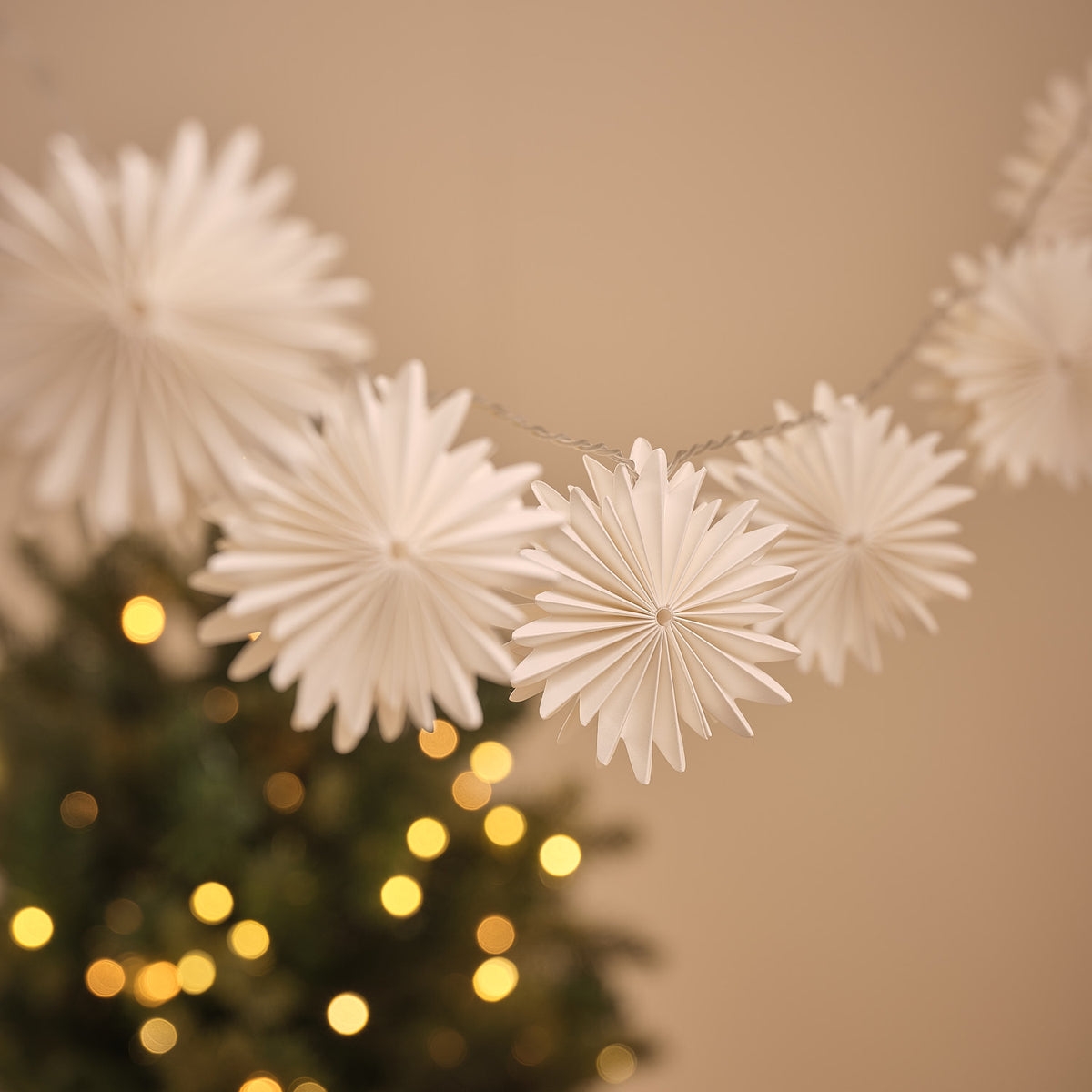 Guirlande Lumineuse à 10 Flocons en Papier