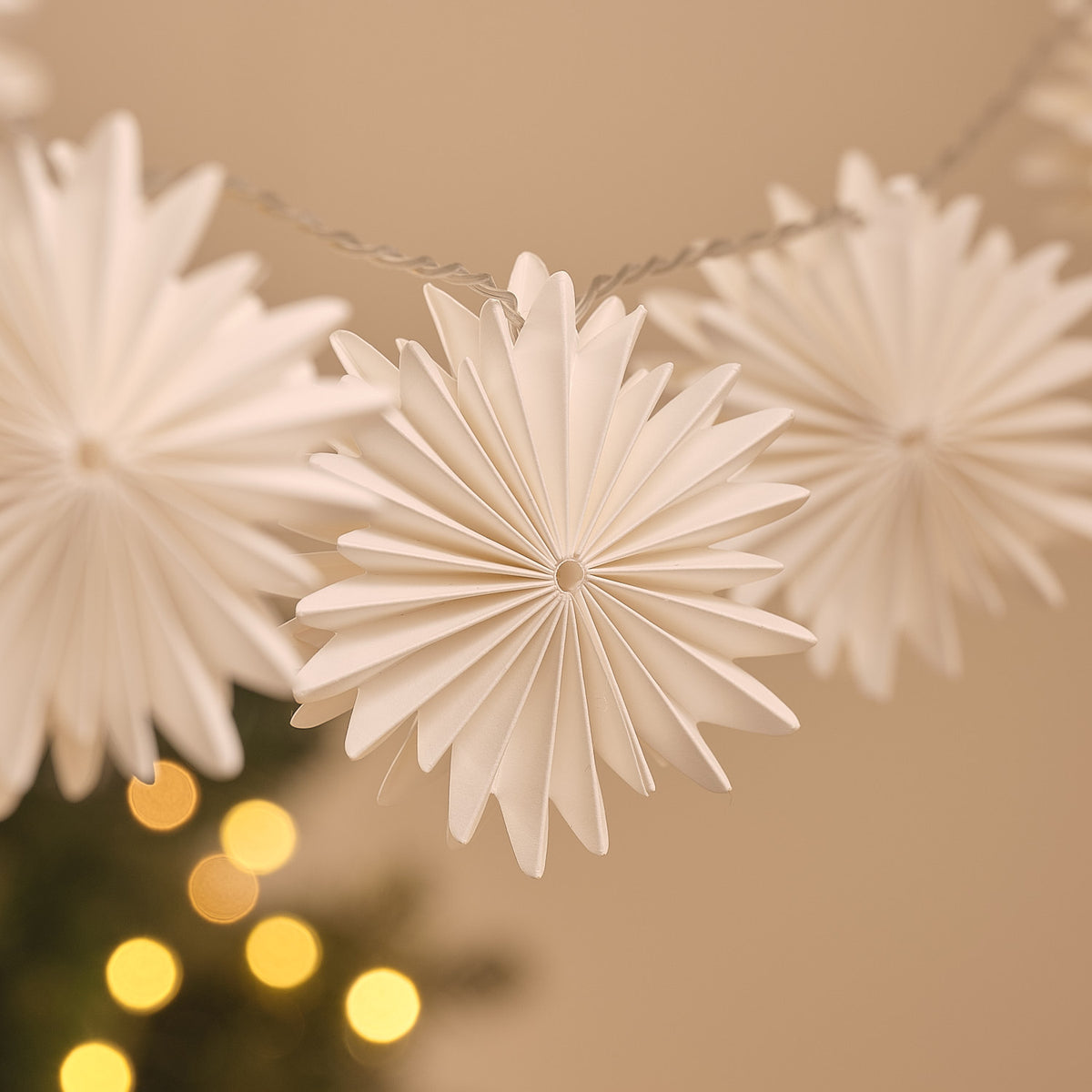 Guirlande Lumineuse à 10 Flocons en Papier