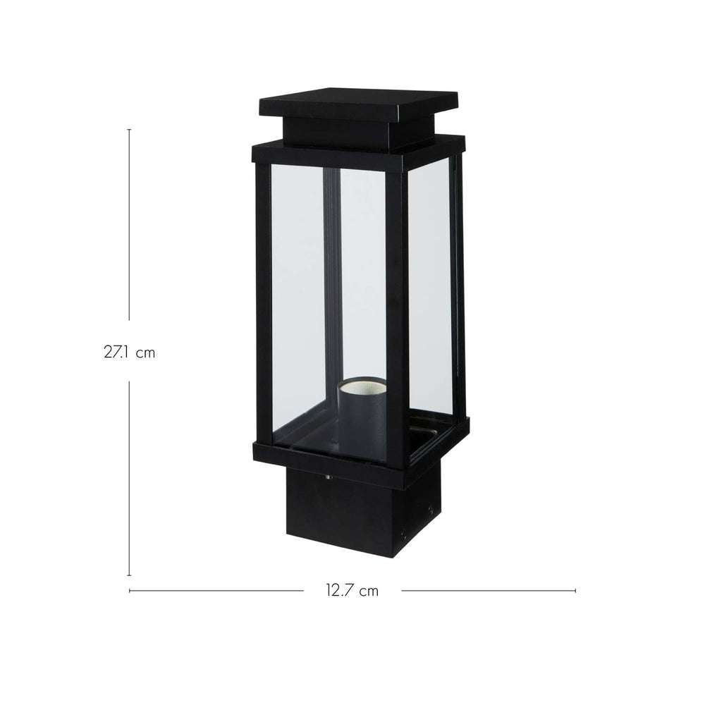 Lampe Pilier Portail Ebony Façon Lanterne