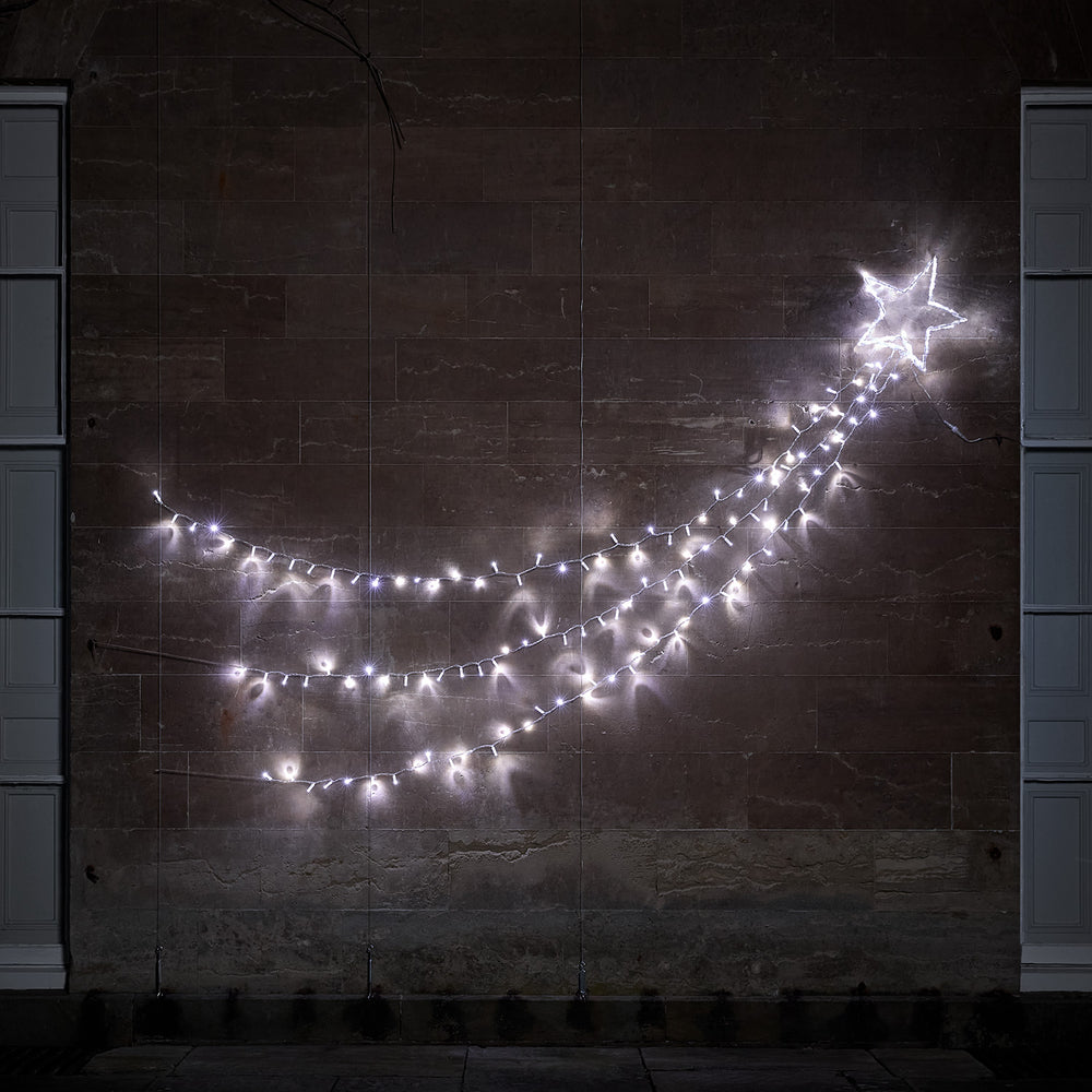 Grande Étoile Filante Lumineuse à 160 LED Bicolores