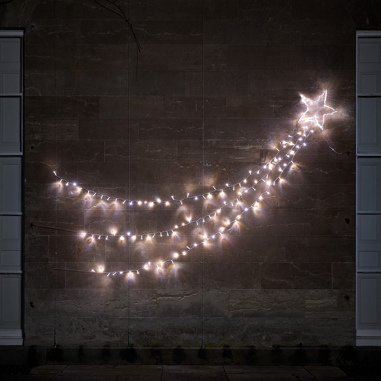 Grande Étoile Filante Lumineuse à 160 LED Bicolores