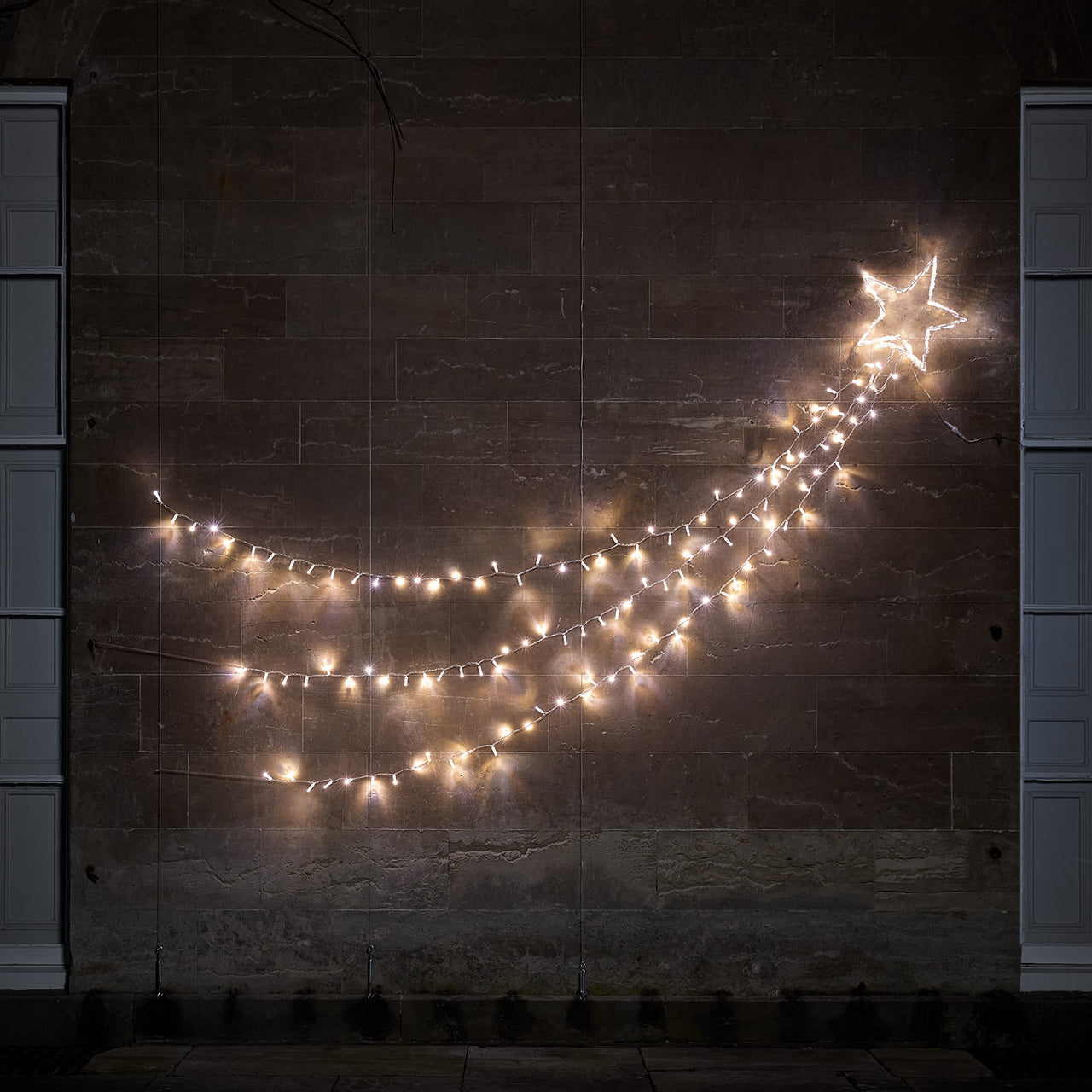 Grande Étoile Filante Lumineuse à 160 LED Bicolores