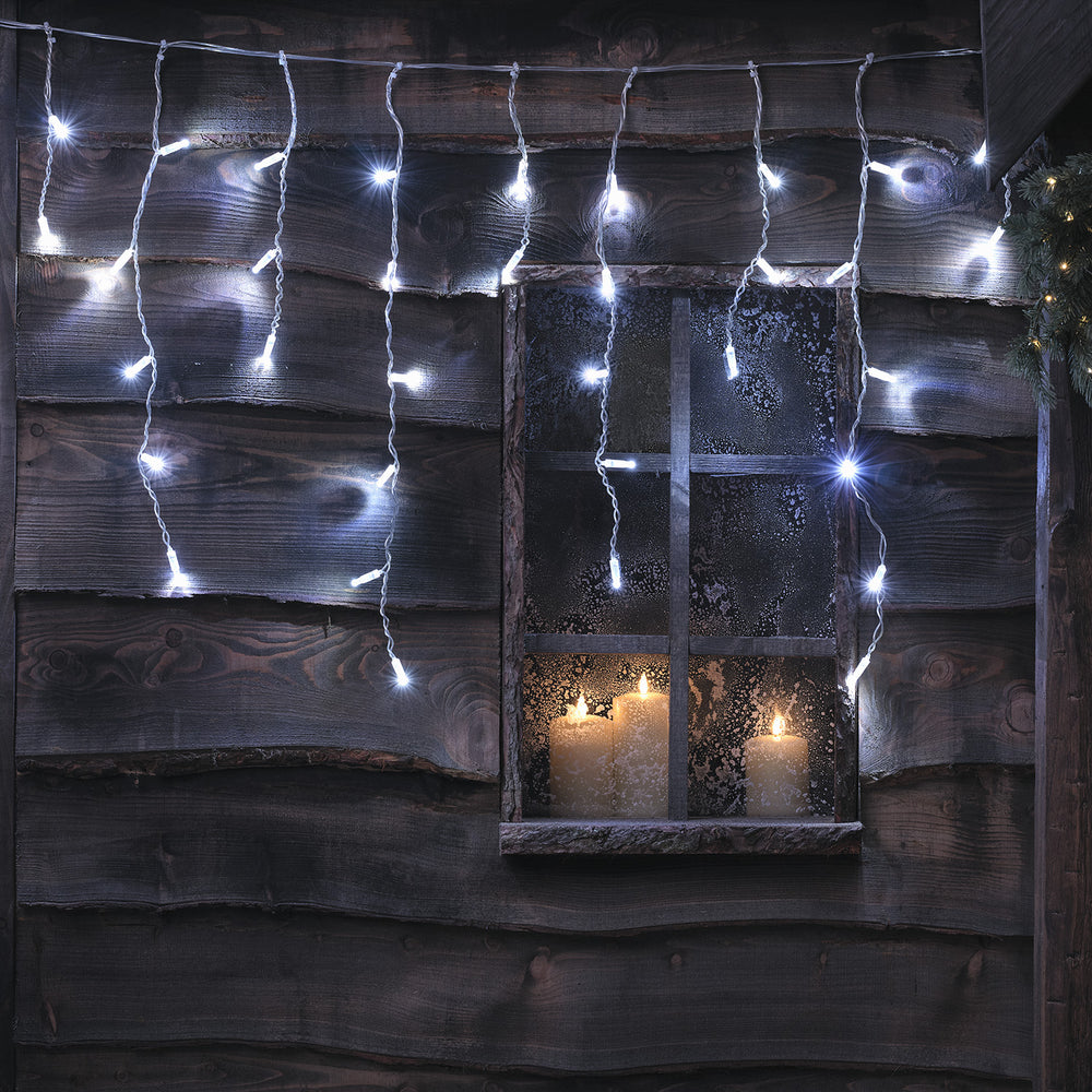 Guirlande Stalactite Raccordable de 2 m à LED Bicolores