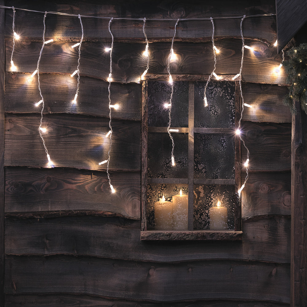 Guirlande Stalactite Raccordable de 2 m à LED Bicolores