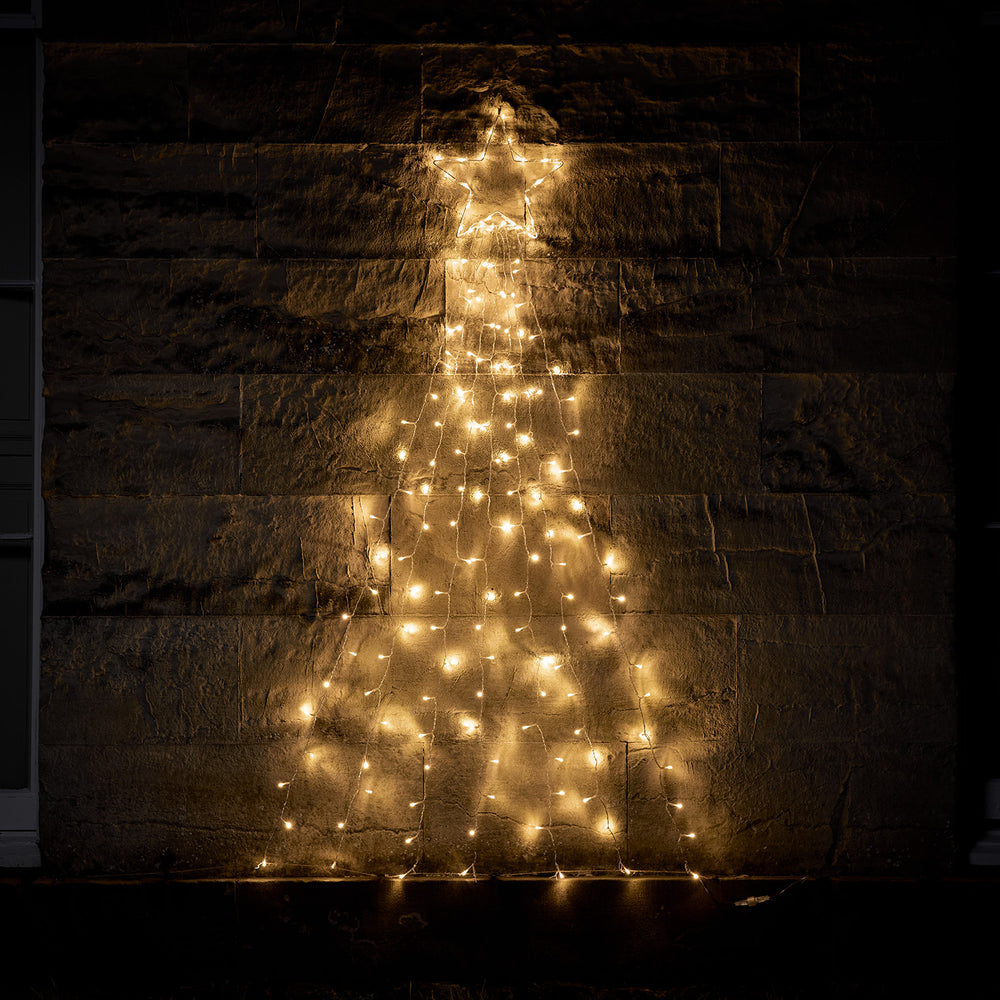 Décoration Murale Sapin de Noël Lumineux à LED Bicolores et Télécommande