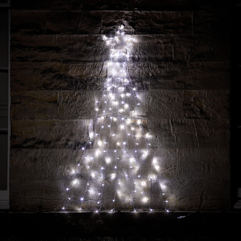 Décoration Murale Sapin de Noël Lumineux à LED Bicolores et Télécommande