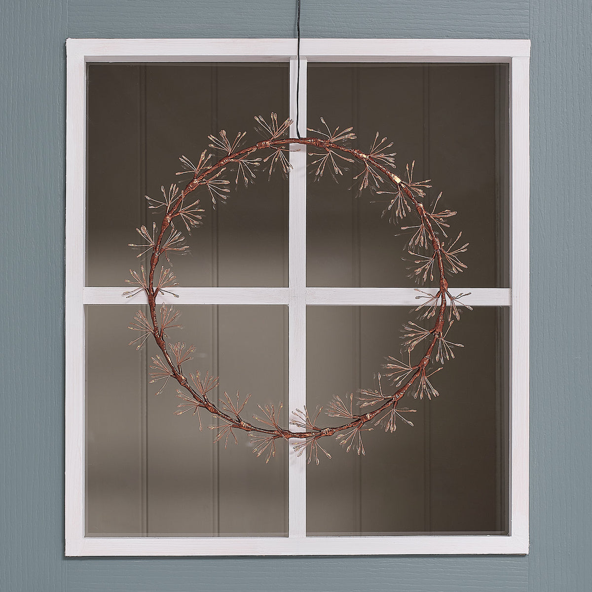 Couronne Lumineuse d’Extérieur Étoile Filante Dorée de 35 cm