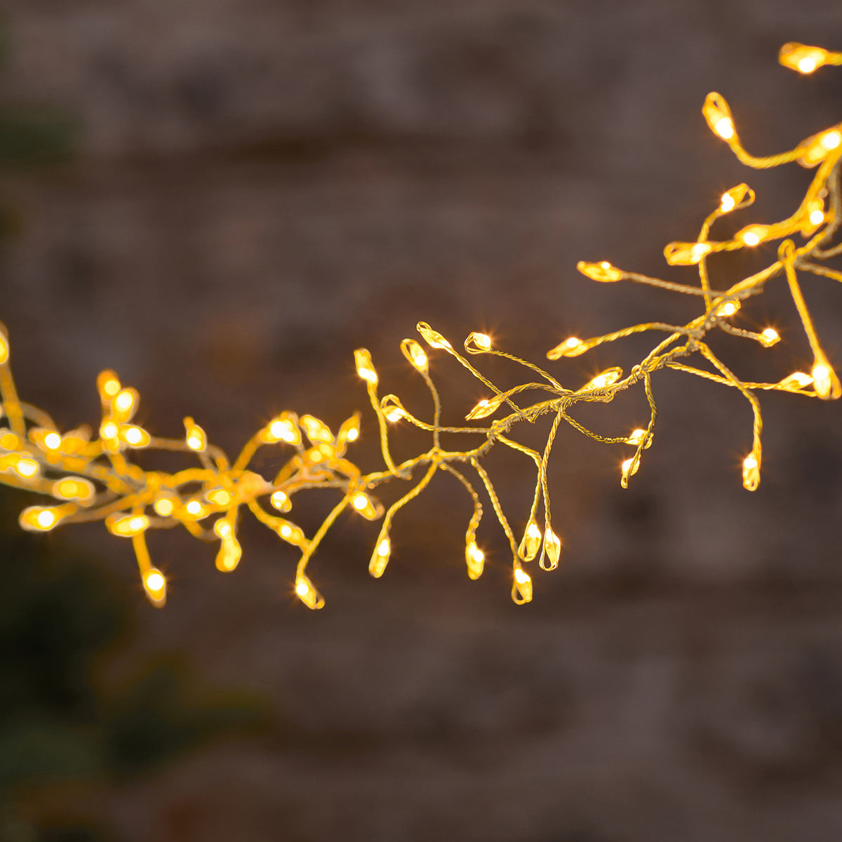 Guirlande Lumineuse d’Extérieur de 10 m en Grappe Dorée à 1200 LED