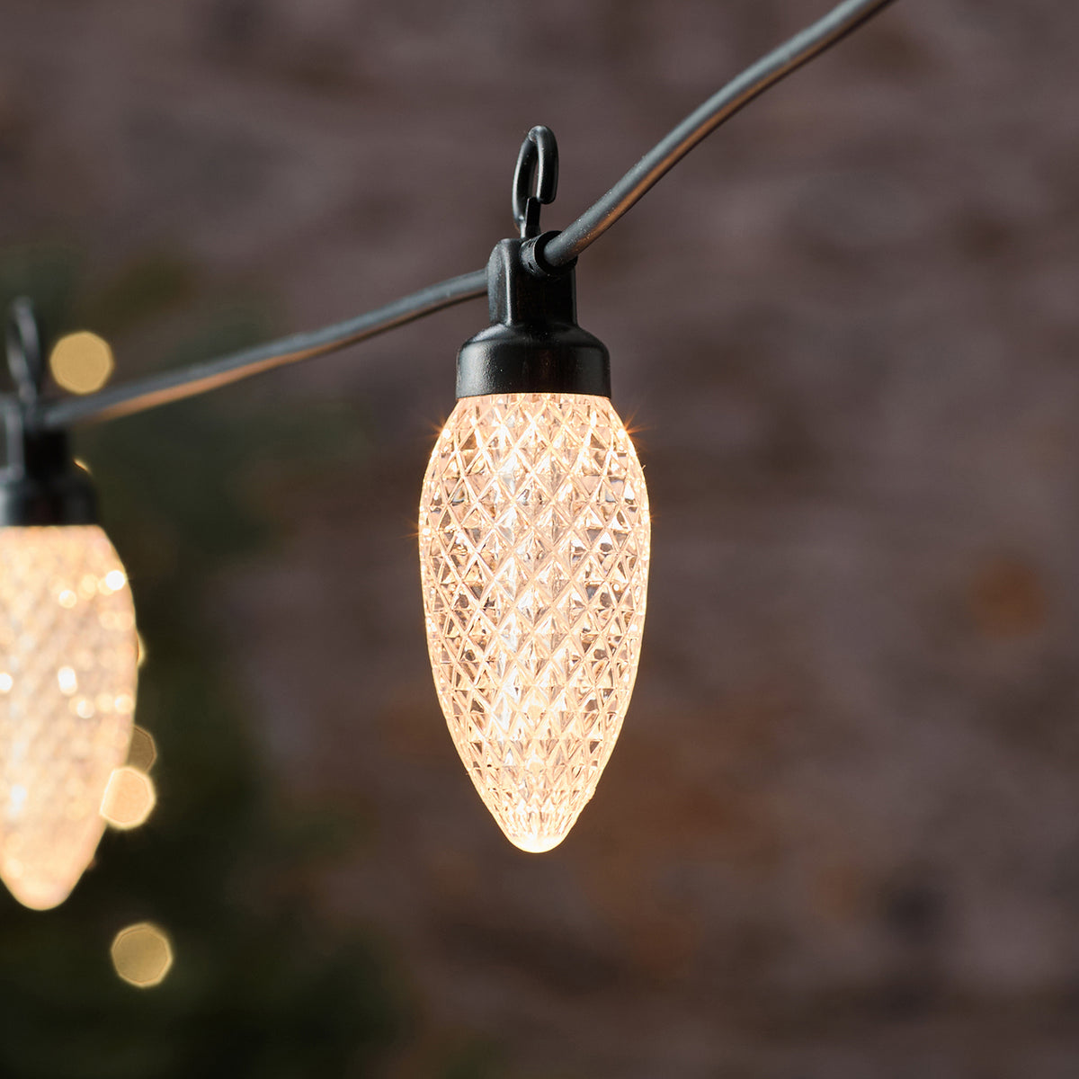 Guirlande Lumineuse d’Extérieur à 10 Pommes de Pin Blanc Chaud