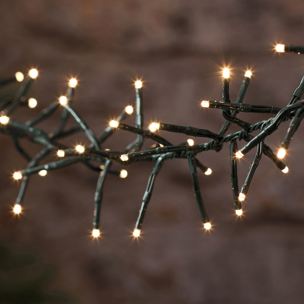 Guirlande Lumineuse Raccordable de 5 m en Grappe à 500 LED Blanc Chaud