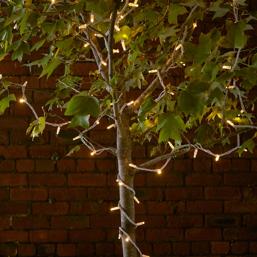 Guirlande Lumineuse Pro Connect IP67, 5m 50 LED Blanc Chaud Classique Câble Blanc Raccordable