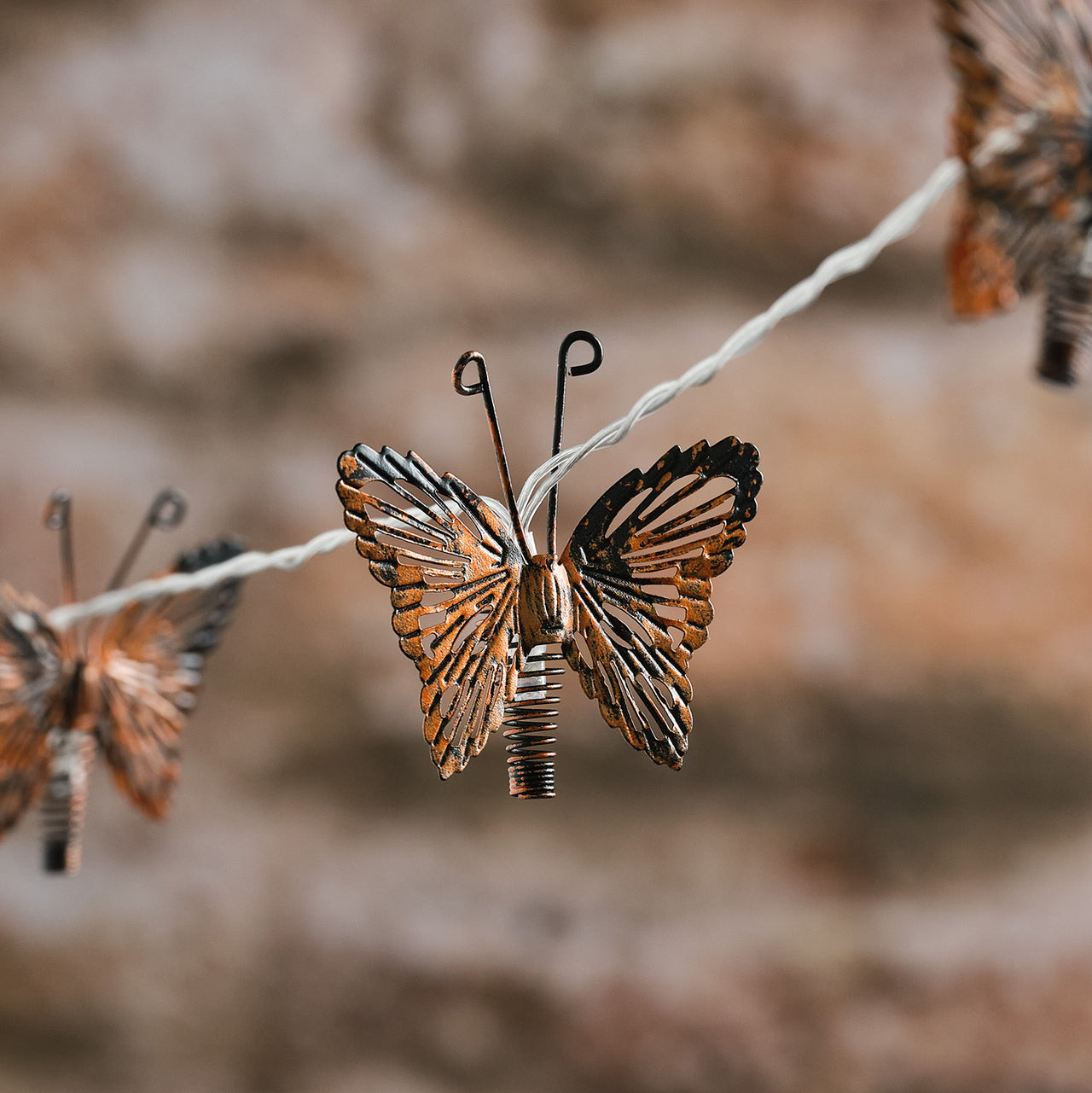 Guirlande Lumineuse Solaire à 10 Papillons