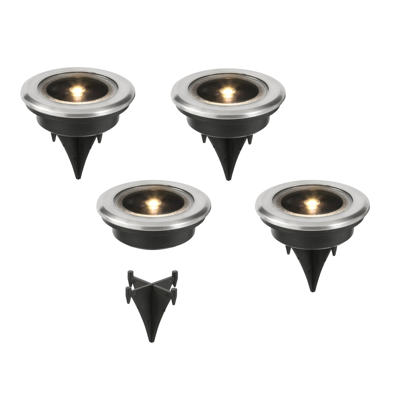 Lot de 4 Spots Solaires pour Terrasse ou Parterre