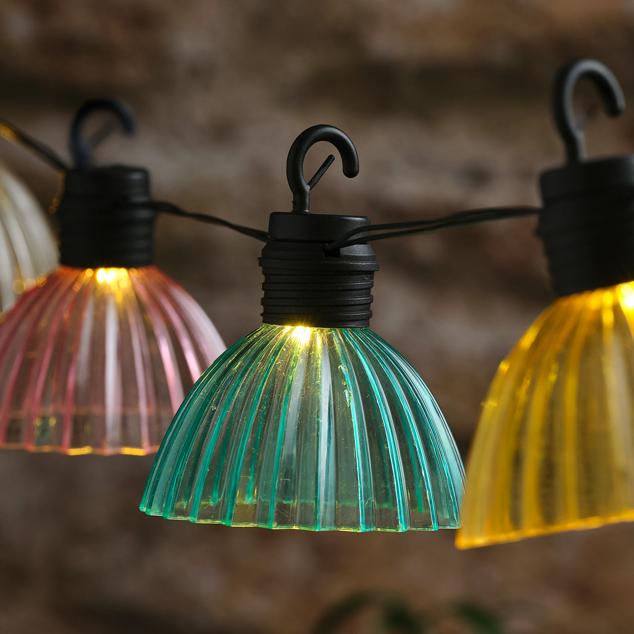 Guirlande Lumineuse Solaire Style Lustres aux Teintes Pastel