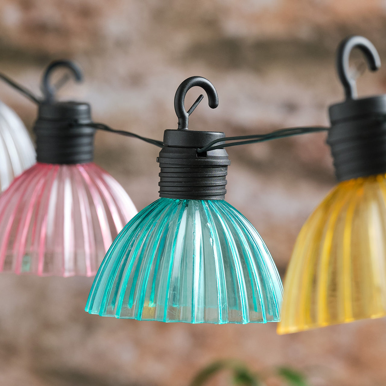 Guirlande Lumineuse Solaire Style Lustres aux Teintes Pastel