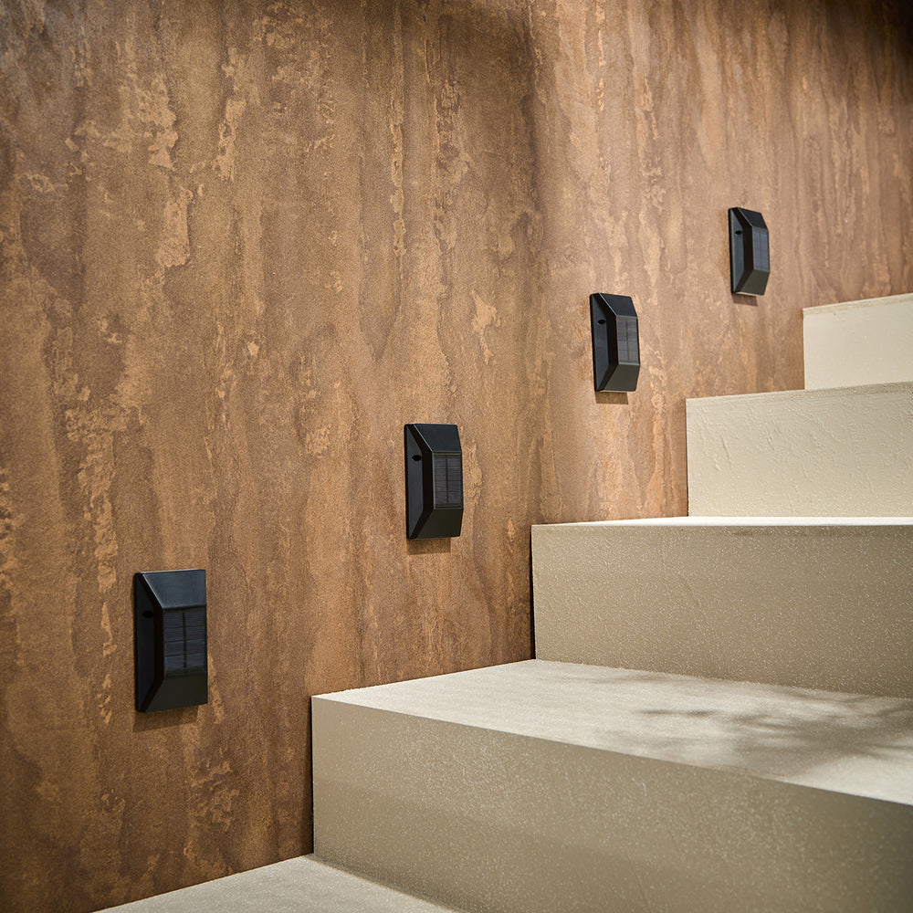 Lot de 4 Appliques Murales Solaires à Double Faisceau