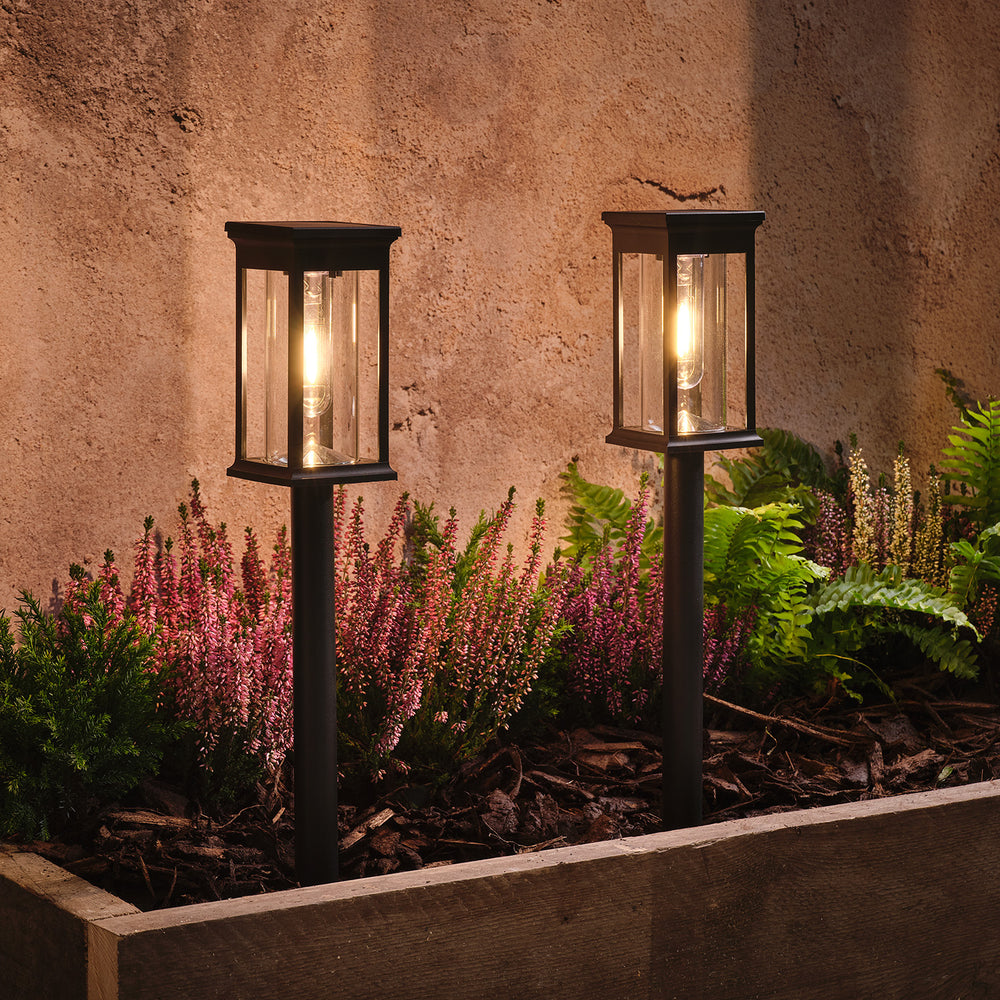 Lot de 2 Balises Solaires Cragside Style Lanterne