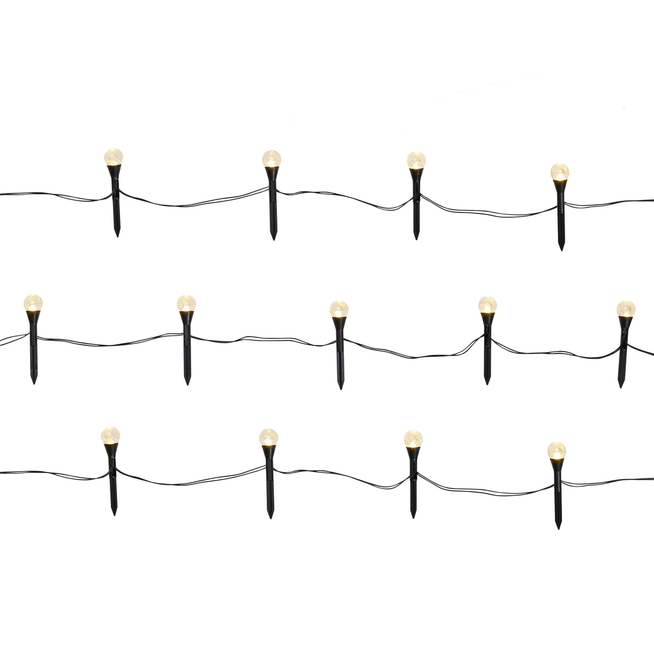 Lot de 20 Mini Piquets Solaires Effet Bulles Pacific