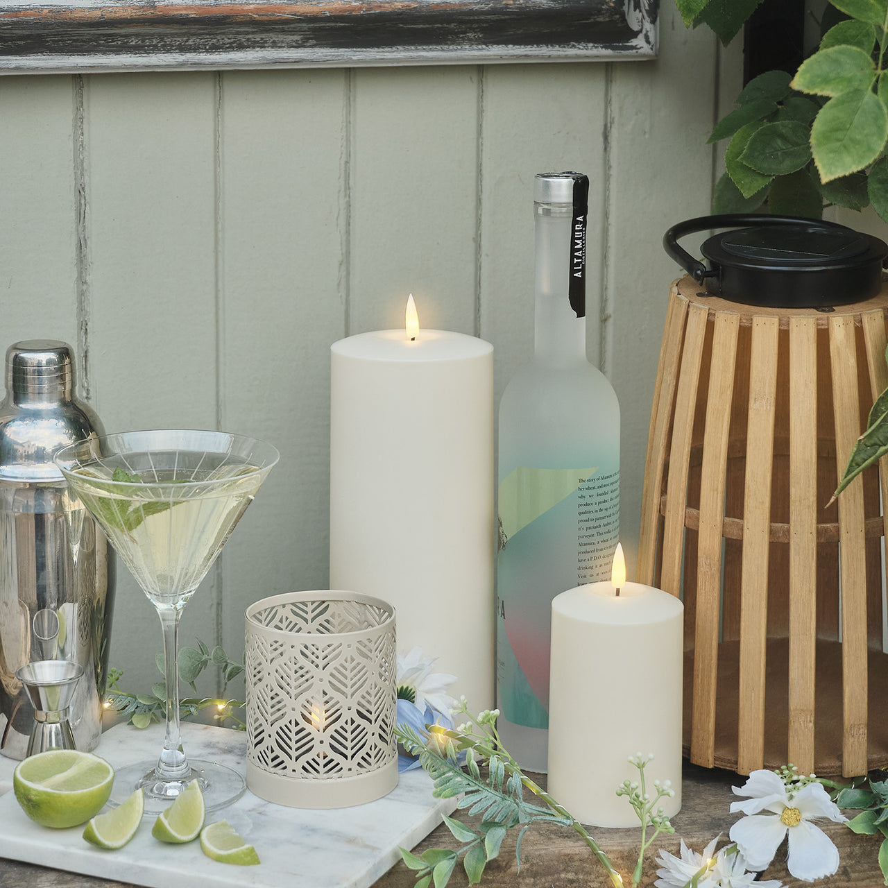 Lanterne Solaire en Métal à Motifs Découpés