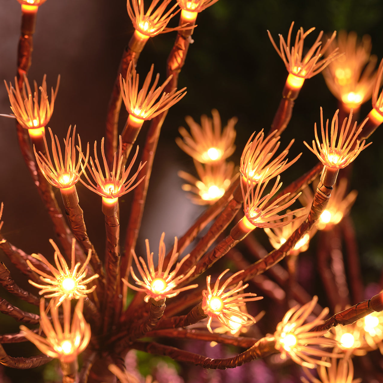 Piquet Solaire Pissenlit Lumineux à LED Blanc Chaud