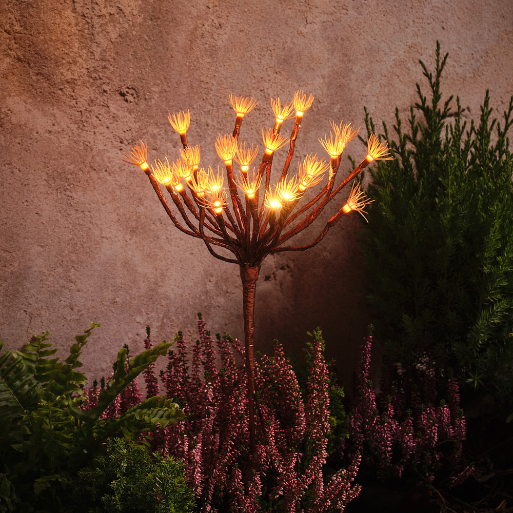 Piquet Solaire Pissenlit Lumineux à LED Blanc Chaud