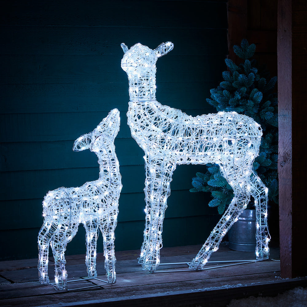 Duo Biche et Faon de Noël Lumineux Connectés Twinkly