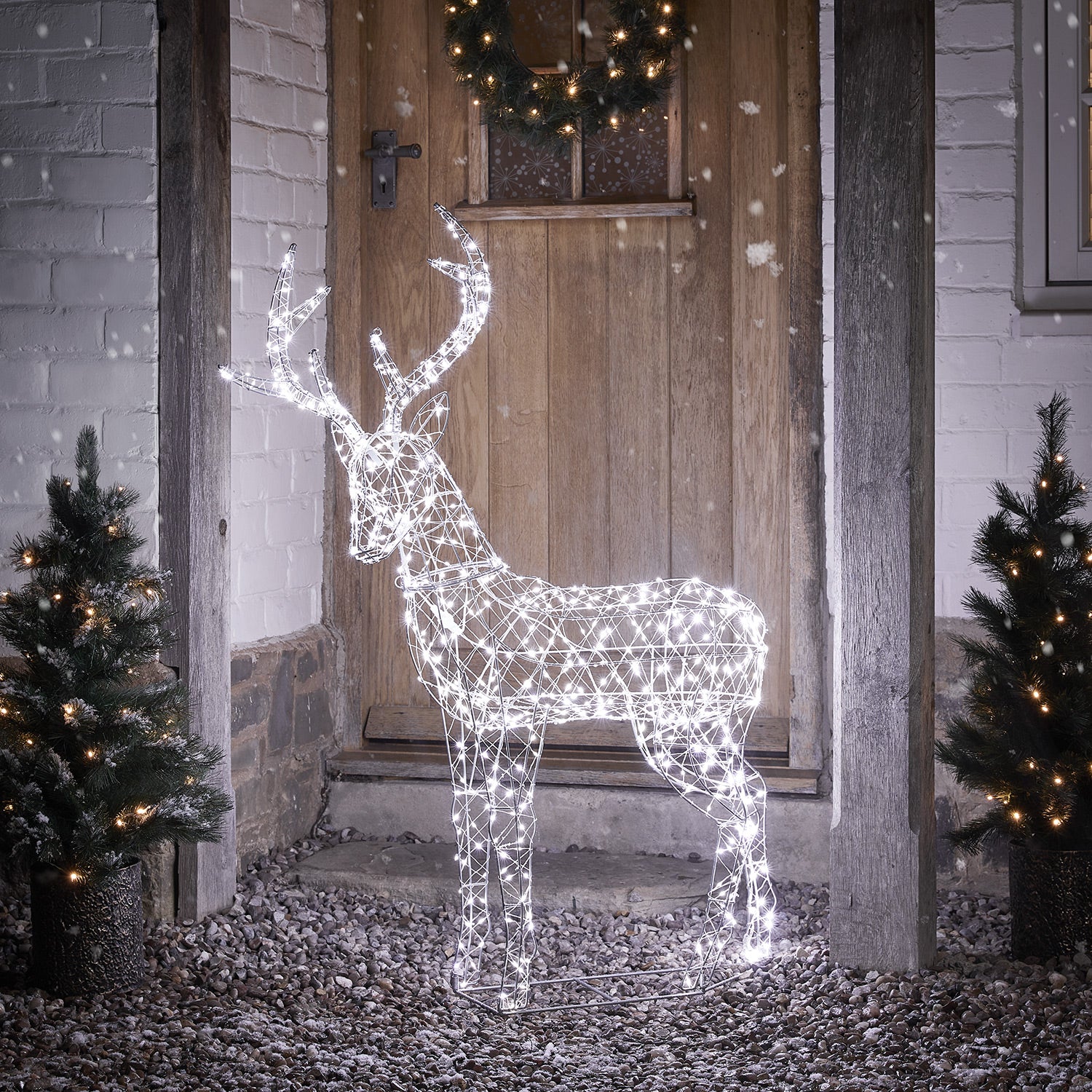 Cerf de Noël Lumineux Duchy à 600 LED Bicolore Lights4fun.fr