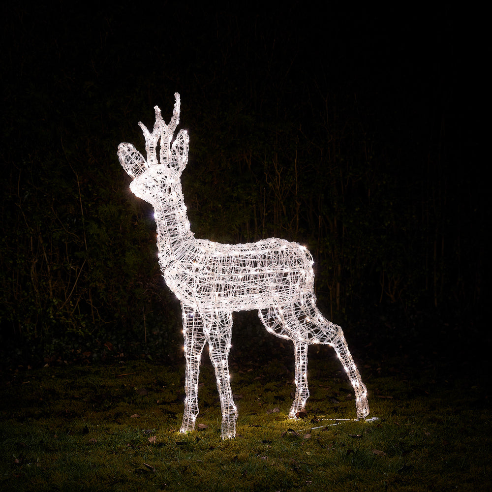 Renne de Noël Swinsty LED Solaire en Acrylique à 240 LED Bicolores