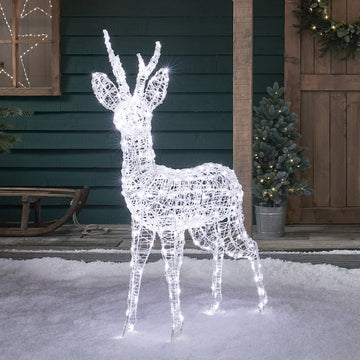 Renne de Noël Lumineux en Acrylique Swinsty à LED Bicolore